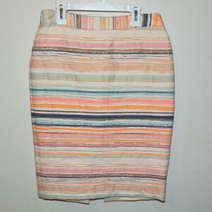 Trina Turk Jacquard Multicolor Striped Pencil Skirt Women's Size 4 New w/o Tags